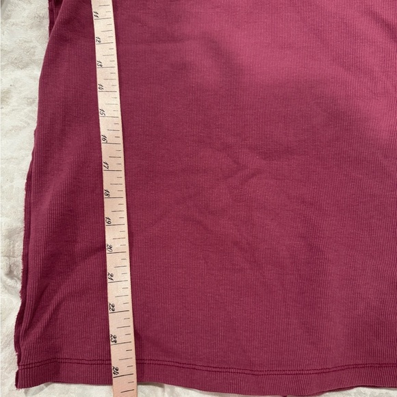 FREE PEOPLE  We The Free Daisy Ribbed Braided Cotton top Dreamy Mulberry - Picture 10 of 10